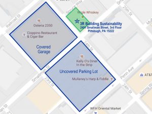 3R office parking garage map