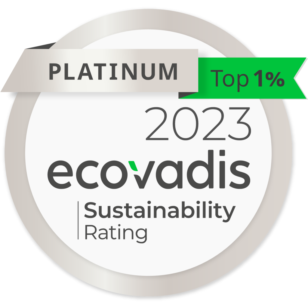 EcoVadis Platinum Medal Sustainability Rating Top 1%