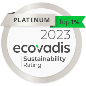 EcoVadis Platinum Medal Sustainability Rating Top 1%